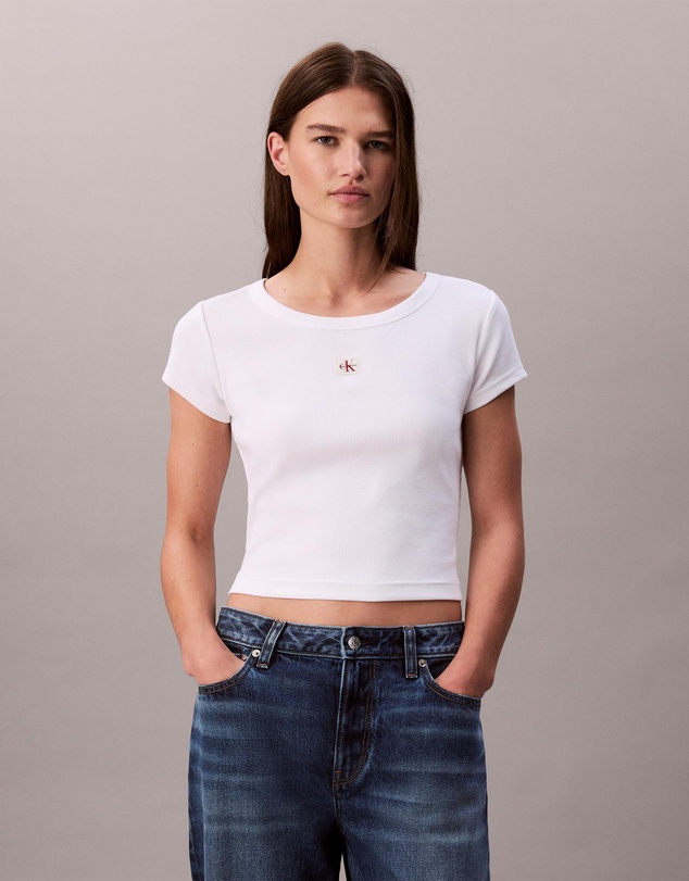 Calvin Klein Jeans - Woven Monogram Logo Slim T-Shirt