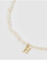 Miz Casa and Co - Pearl Letter H Necklace