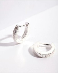 Lovisa - Sterling Silver Cubic Zirconia Huggie Earrings