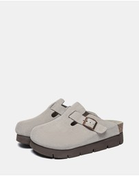 EVERAU - EverAU Ugg Brooklyn Platform Cow Suede Upper Clogs
