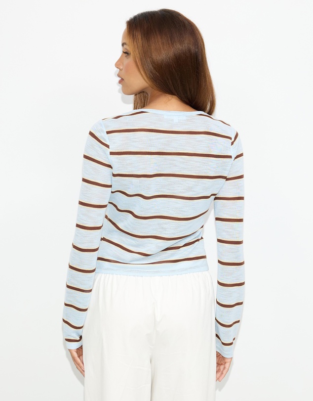 Dazie - Solana Stripe Knit Top