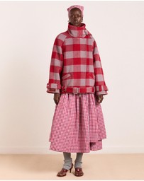 Damson Madder - Polly Wool Bomber Jacket