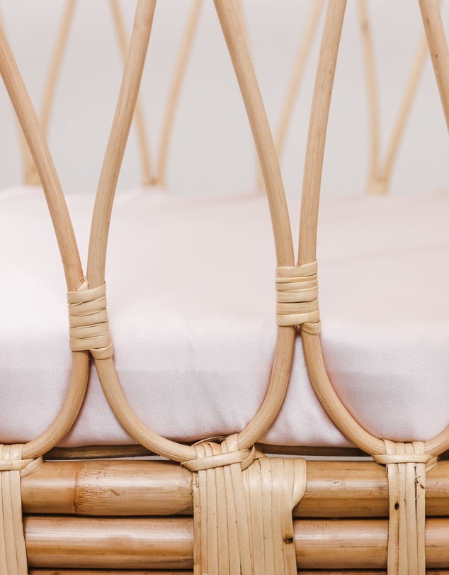 SILK MAGNOLIA - Pure Silk Fitted Bassinet and Cot Sheets