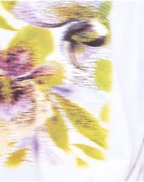 Dazie - Blurred Floral Oversized Graphic Tee