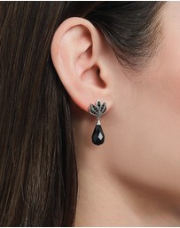 THOMAS SABO - Blackened ear studs with drop-shaped