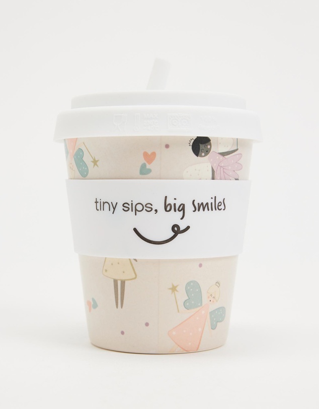 itti bitti - 240ml Reusable Baby Cino Cup With 1 Straw - Fairy Magic