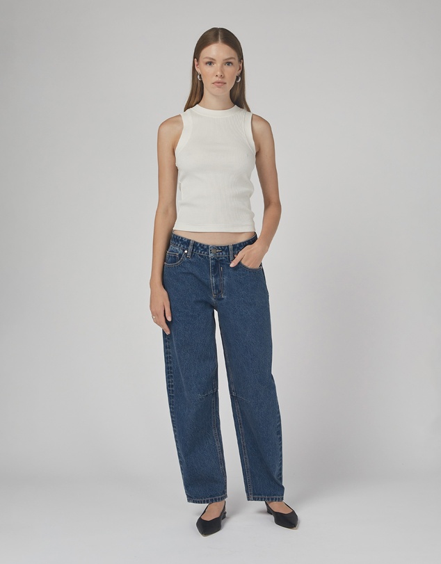 DRICOPER DENIM - Chloe Mid Rise Barrel Jeans