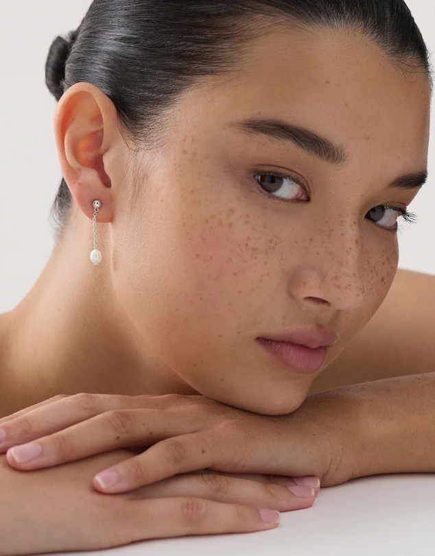 Najo - Tidal Whisper Silver Single Pearl Earring