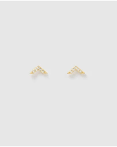 Arms Of Eve - Arrow Gold Stud Earrings