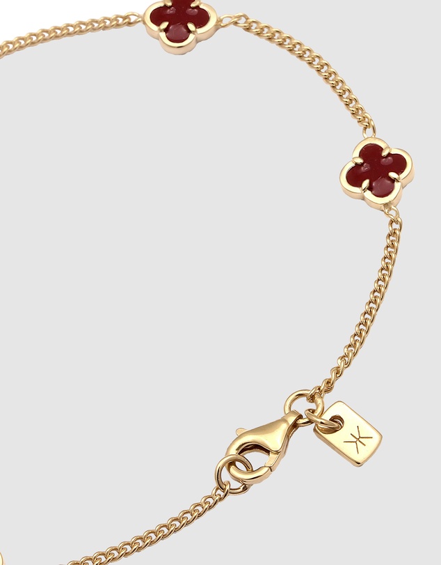 Kuzzoi - ICONIC EXCLUSIVE - Cloverleaf Bracelet in Gold-Plated 925 Sterling Silver
