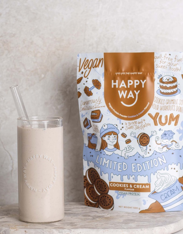Happy Way - Cookies & Cream Vegan Protein Powder