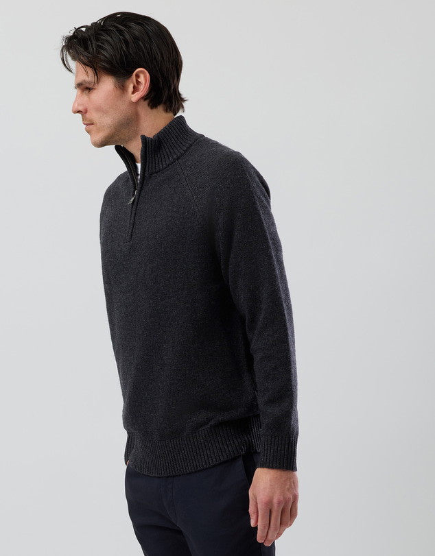 Wayver - Half Zip Wool Blend Knit