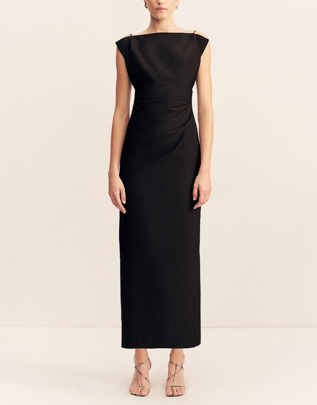 Shona Joy - Otis Draped High Neck Midi Dress