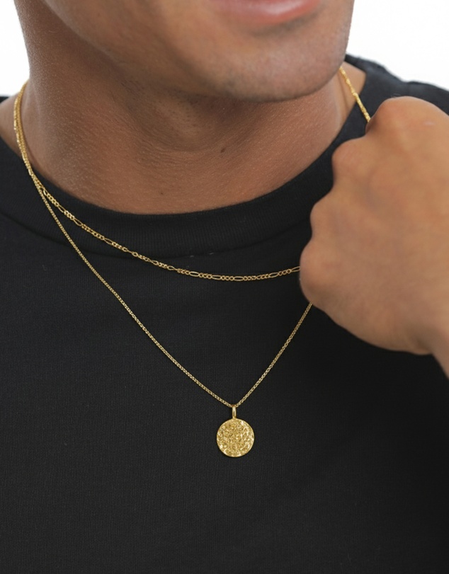 Kuzzoi - ICONIC EXCLUSIVE - Circle Pendant Necklace in Gold-Plated 925 Sterling Silver