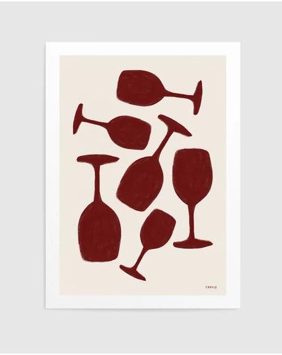 Olive et Oriel - Wine Not? by Tara Royle Art Print