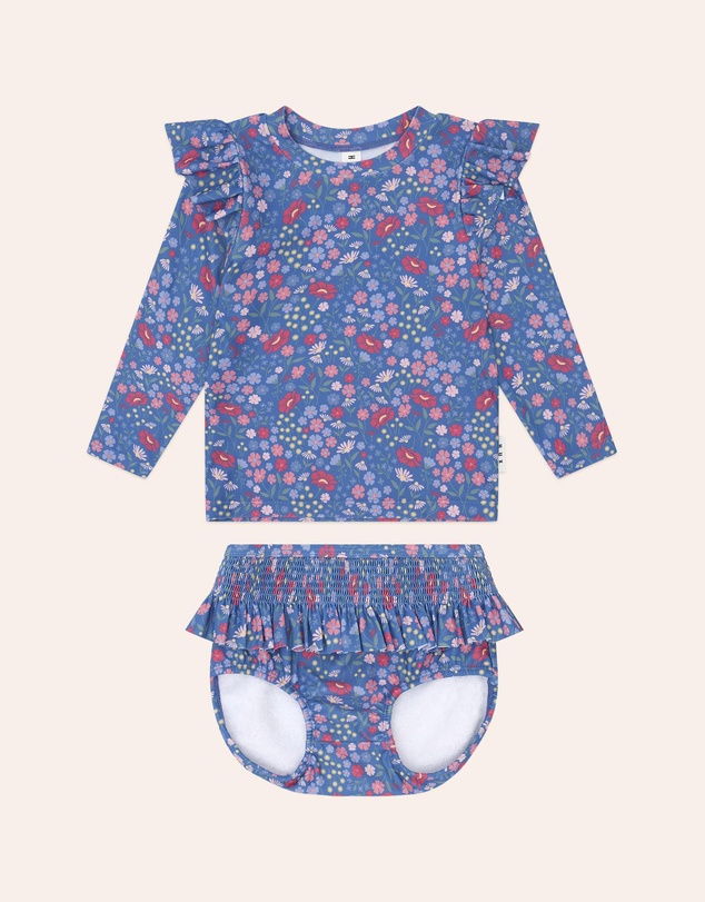Huxbaby - Vintage Floral Two-Piece Swim Set - Babies-Teens