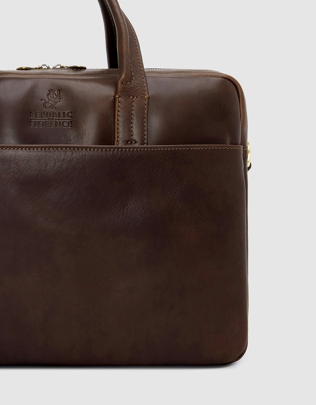 Republic of Florence - The Tokyo Matt Chocolate Briefcase