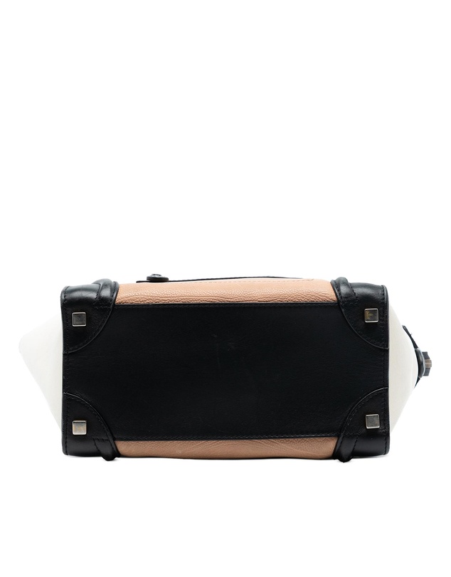 Pre-Loved by Azura Reborn - Pre-Loved Micro Tricolor Leather Luggage Tote