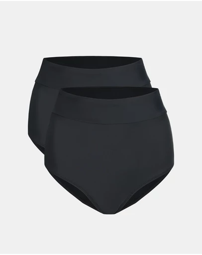 Modibodi - Swimwear Period Hi-Waist Brief Light Absorbency Black 2Pack