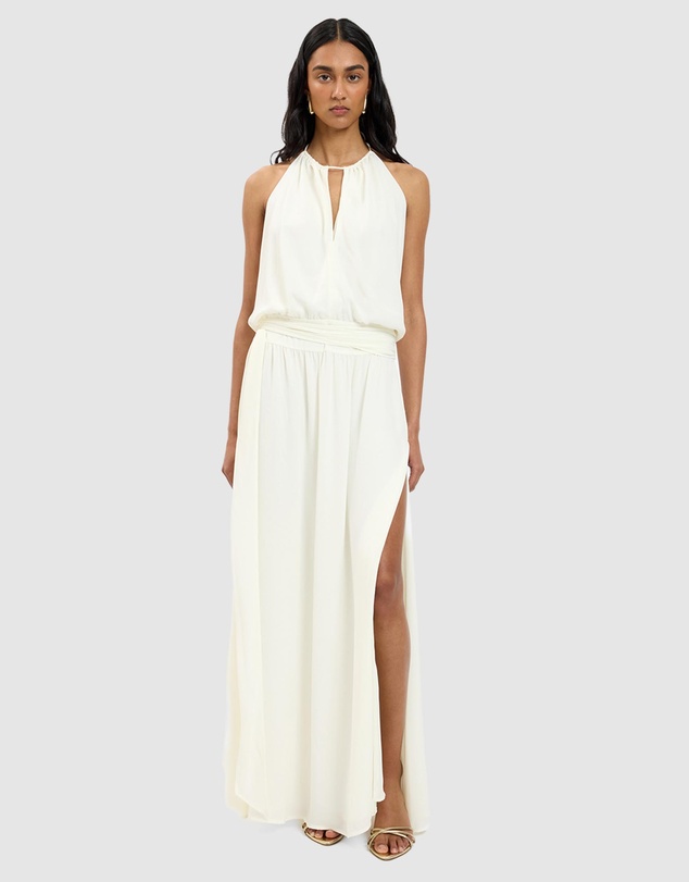 With Harper Lu - Draped Backless Gown