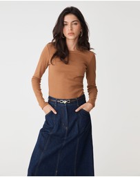 Forcast - Nancy Panelled Denim Skirt