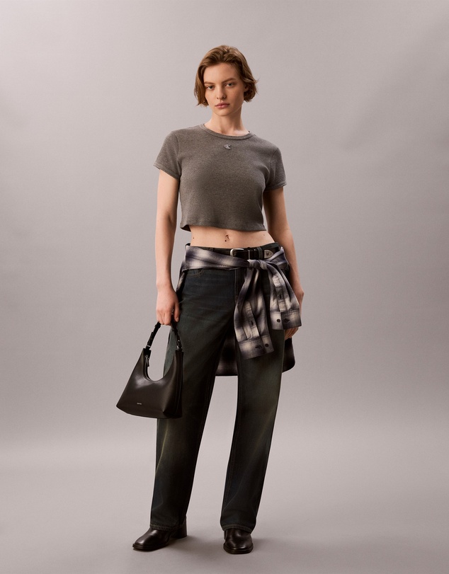Calvin Klein Jeans - Monogram Slim Waffle Baby Tee