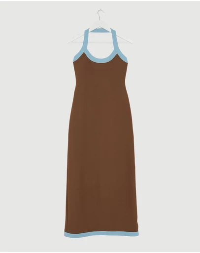 Revibe - Repaired BY JOHNNY. Colette Halter Midi Dress - AU 10