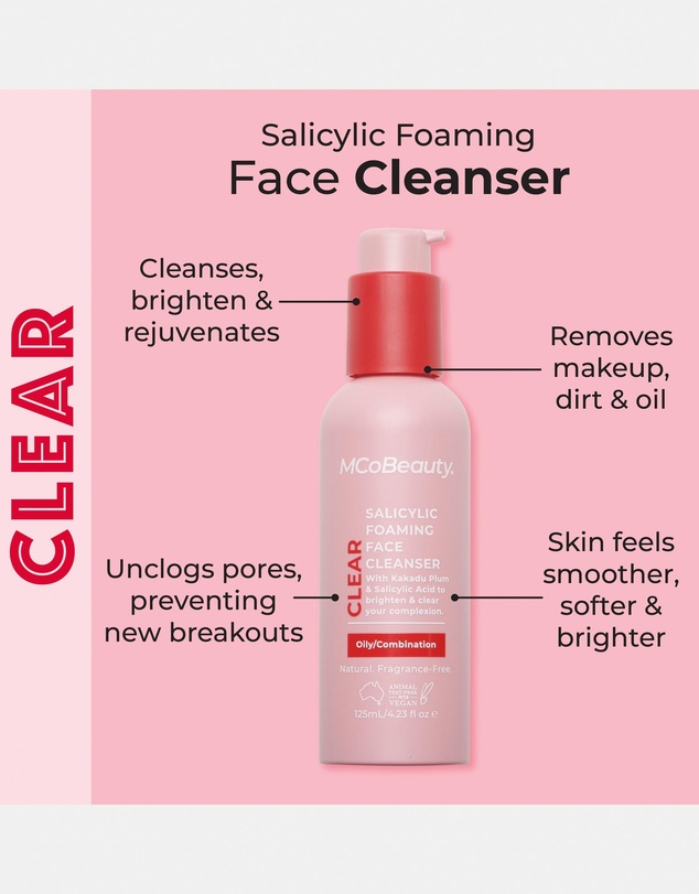 MCoBeauty - Clear Salicylic Foaming Face Cleanser 125ml