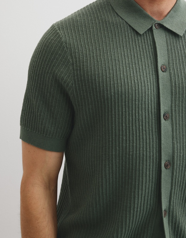 Country Road - Short Sleeve Cotton Linen Knit Shirt