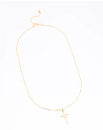Lovisa - Gold Plated 45cm Cross Necklace