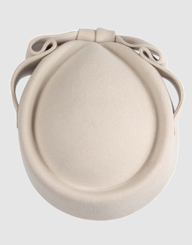 Max Alexander - Felt Cream Pillbox Hat