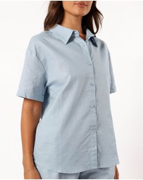 Petal & Pup - Yuma Button Down Top - Blue