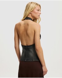 Cotton On - Juno Denim Halter Top