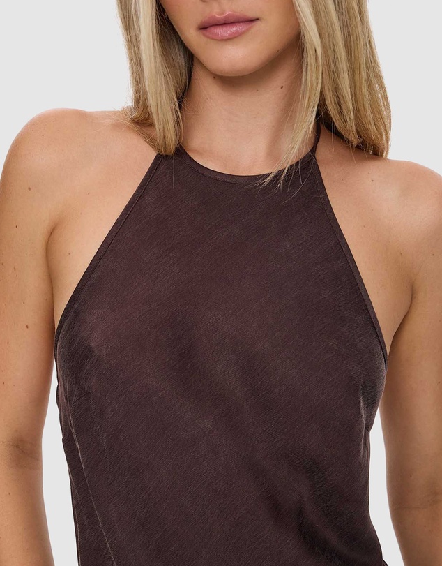 Thrills - Celeste Bias Halter Mini Dress