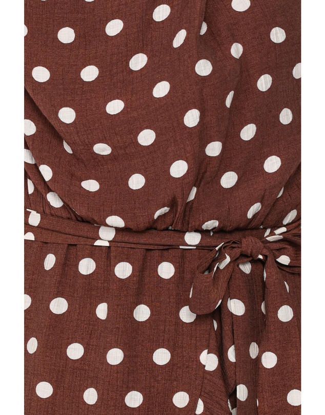 Petal & Pup - Olana Midi Dress - Brown Polka Dot
