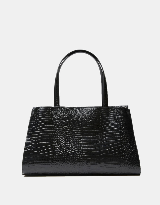 Nakedvice - The Sidney Black Croc Tote