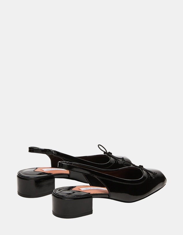 Steve Madden - Loved Black Crinkle Patent Heels