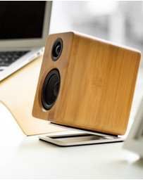 iWorld - Kanto S2W Angled Desktop Speaker Stands for Small Speakers - Pair, White