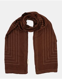 Morgan & Taylor - Maze Light-Weight Scarf in Burgundy Red