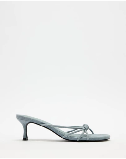 AERE - Suede Crossover Strappy Heels