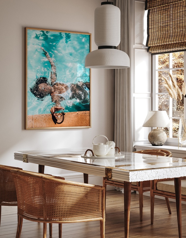 Olive et Oriel - Poolside Bliss Art Print