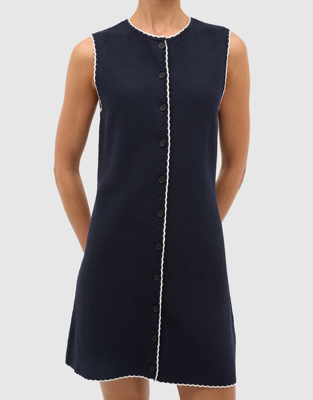 Seed Heritage - Textured Mini Scallop Knit Dress