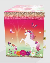 Pink Poppy - Unicorn & The Pixie Fairy Musical Jewellery Storage Box