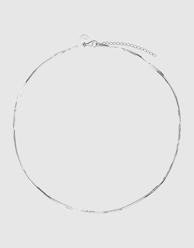 Najo - Mirage Silver Layered Chain Necklace (45cm+ext)
