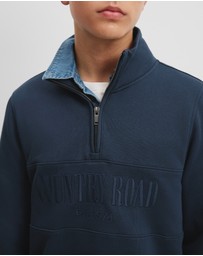 Country Road - Teen Australian Cotton Heritage Half Zip Sweat