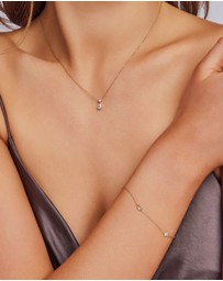 Zoe Olivia - 9K Gold Pear Lab Grown Diamond Drop Necklace
