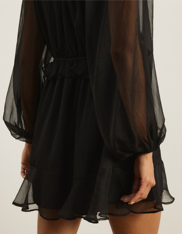 Atmos&Here - Benni Boho Mini Dress With Ruffle Detail