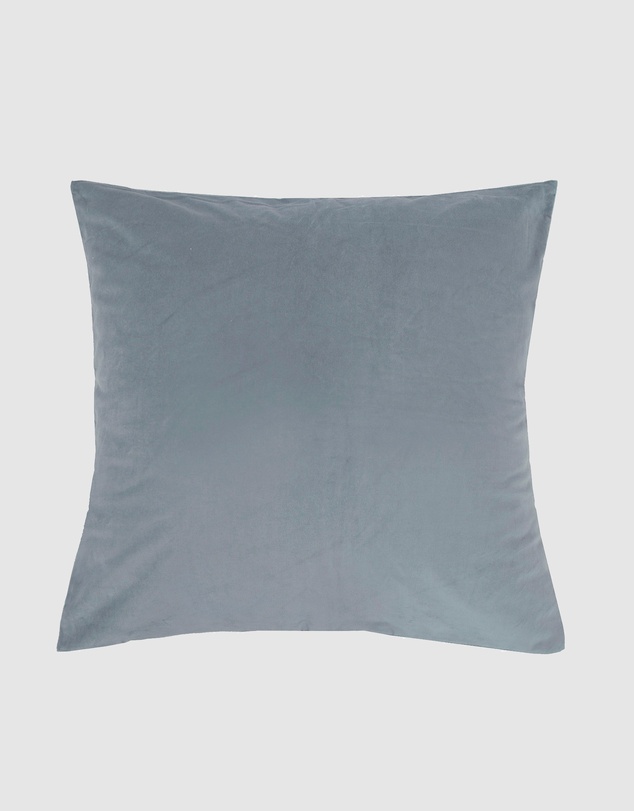 Bambury - Euro Pillowcase Velvet Steel Blue
