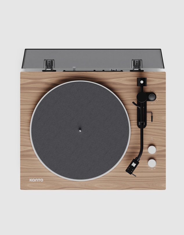 iWorld - Kanto OBI3 (2nd Gen) Turntable with Bluetooth 5.3, Preamp, and Pitch Control - Walnut