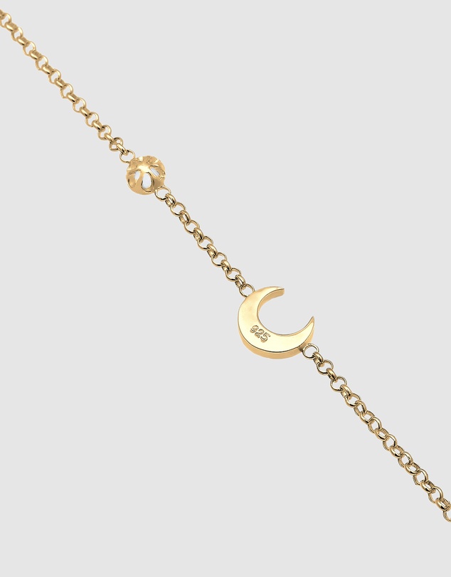 Elli Jewelry - Moonstone Bracelet in Gold-Plated 925 Silver